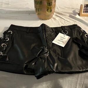 Sleek Black High Waist Women Shorts